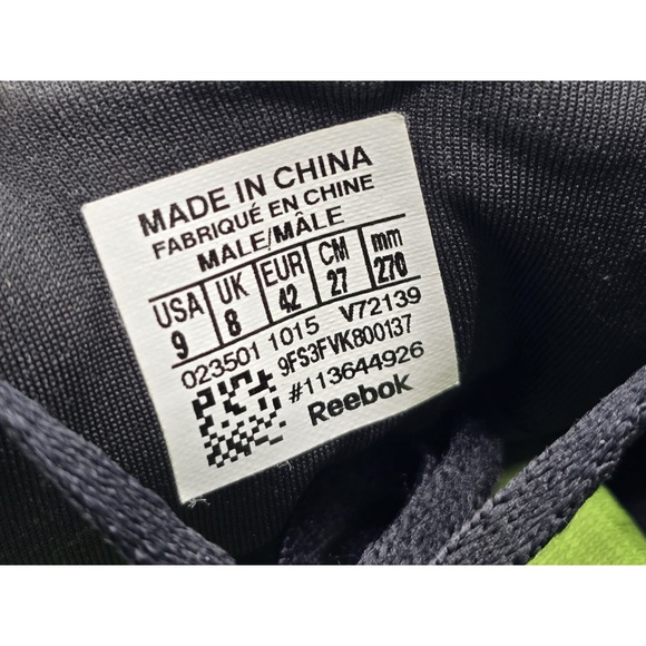 Reebok Men's‎ Zpump Fusion Black Running Shoes Sneakers, Sz 9 M - Good - Picture 13 of 13